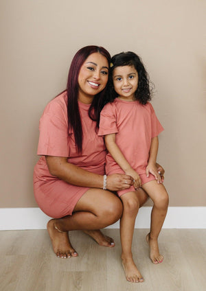 Women's Bamboo Tee & Bike Shorts - sold as separates