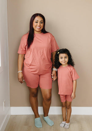 Women's Bamboo Tee & Bike Shorts - sold as separates