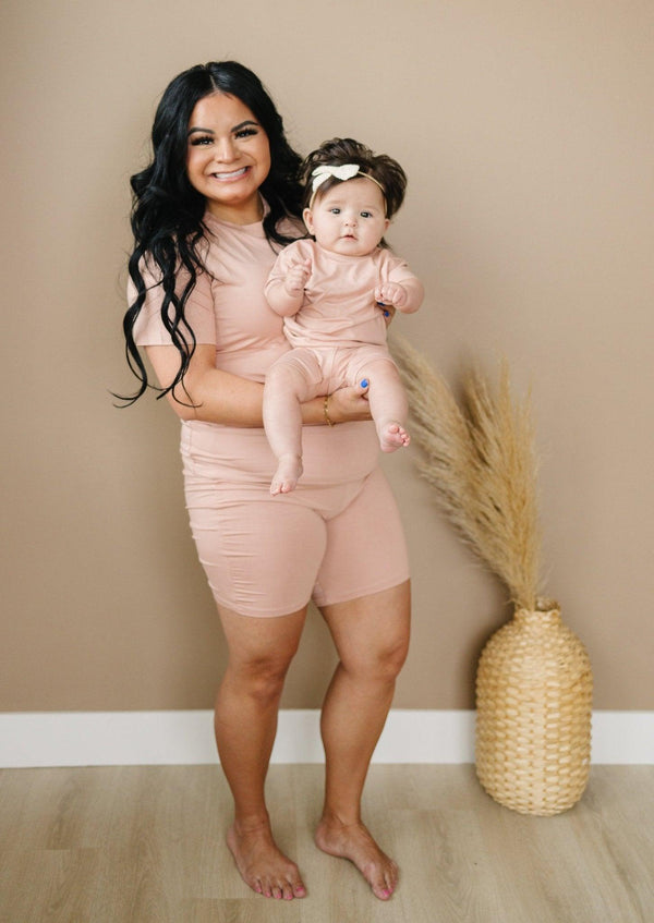 Women's Bamboo Tee & Bike Shorts - sold as separates