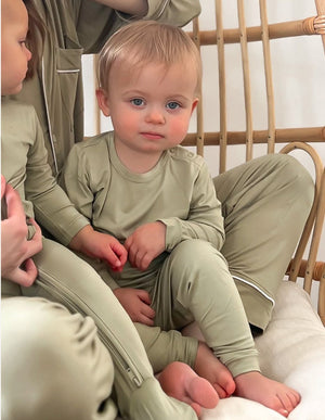 Women's Long Sleeve Pajama Set in Sage