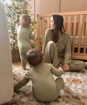 Women's Long Sleeve Pajama Set in Sage
