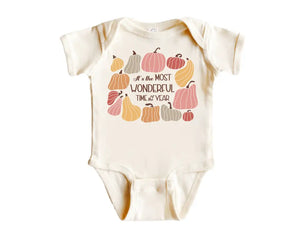 Wonderful Fall Pumpkin - Baby Boy Girl Clothes Infant Bodysuit Funny Cute Newborn Baby Bodysuit