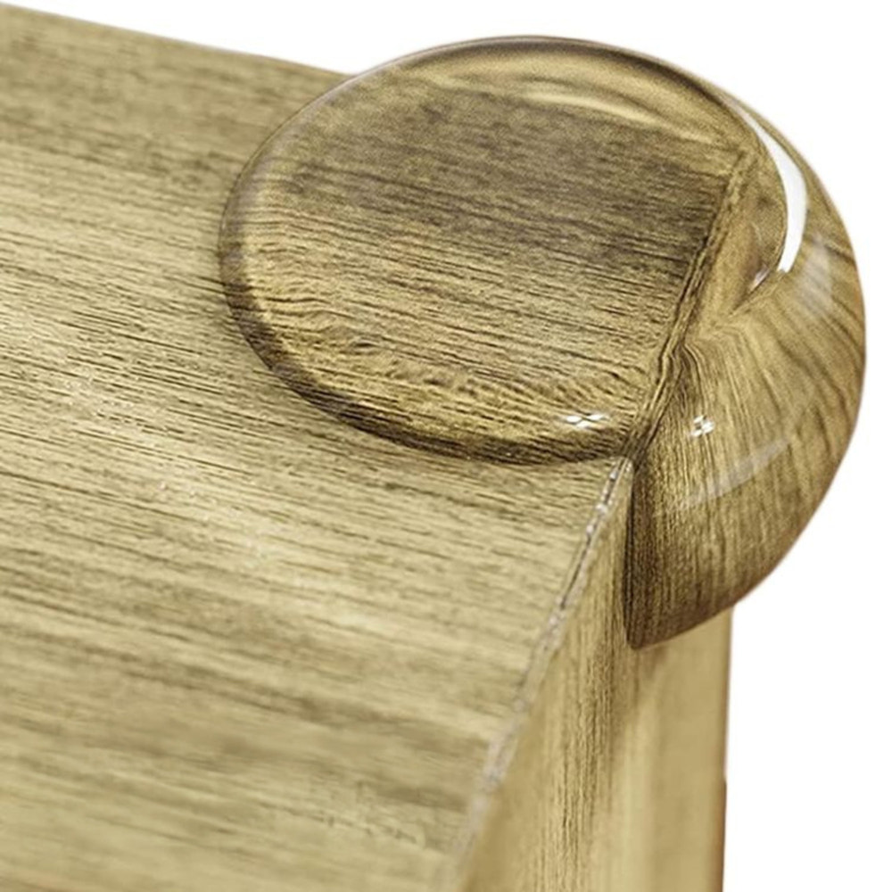 Clear corner protectors for tables and counters, ensuring baby safety in your home.