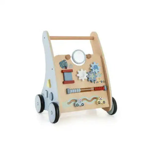Wooden Baby Push and Pull Walker with Multi-Activity Learning Center Baby Walkers
