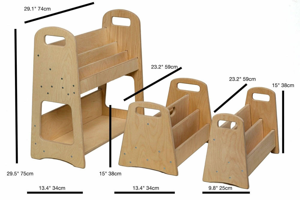 Wooden Bookshelf / Small-Medium-Large Size - MOOGCO Baby