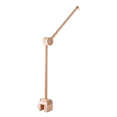 Wooden mobile holder for babies, stylish and functional furniture for nursery decor.