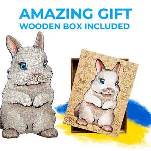 Wooden Jigsaw Puzzle Rabbit