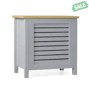 Wooden Kids Toy Storage Organizer with Lid-Gray Kids Storage
