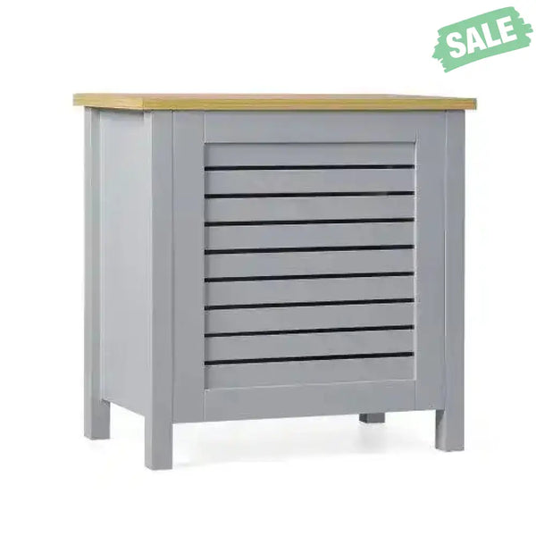 Wooden Kids Toy Storage Organizer with Lid-Gray Kids Storage