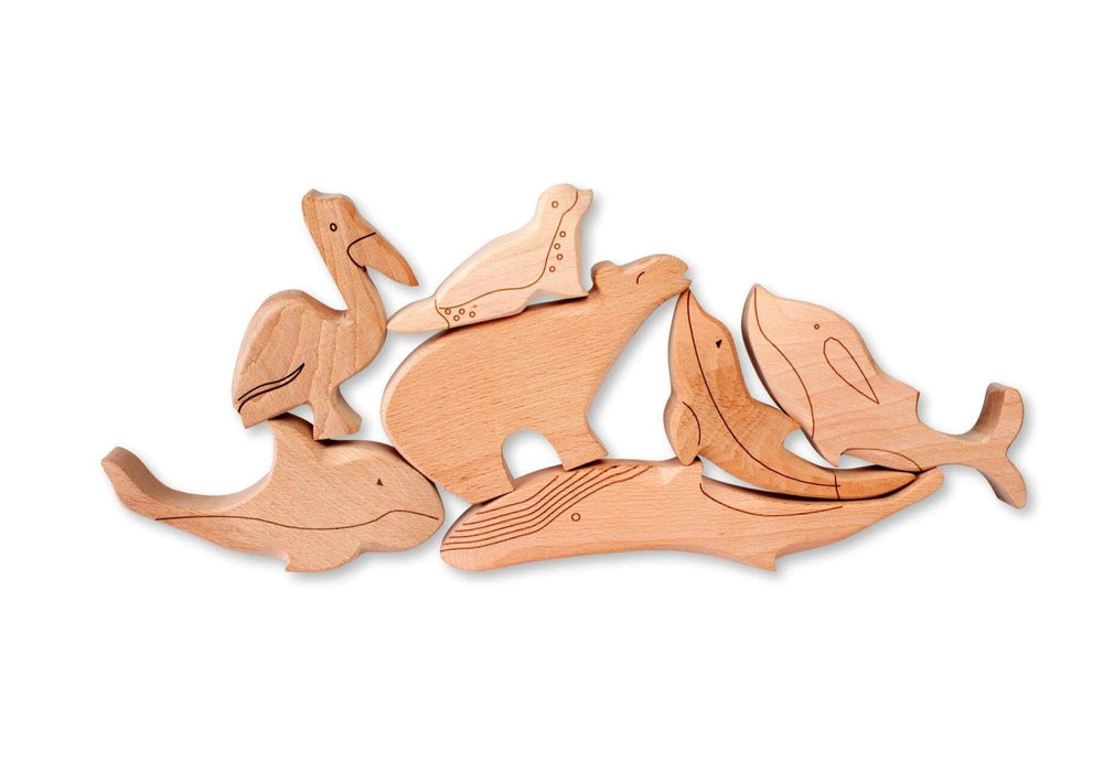 Wooden Ocean Animals Set