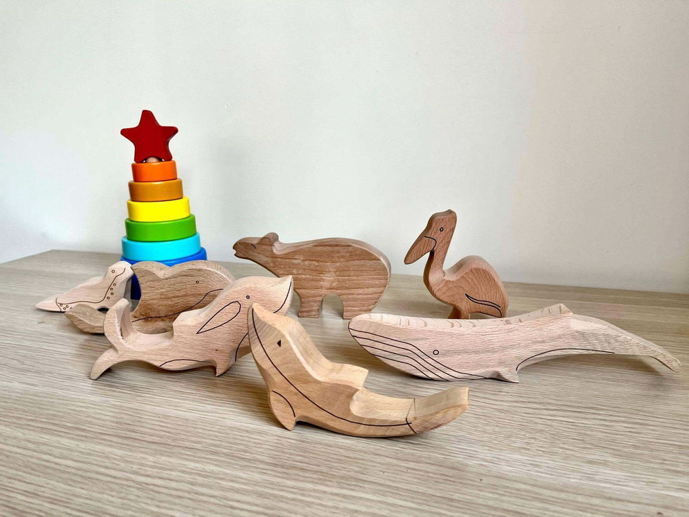 Wooden Ocean Animals Set - MOOGCO Baby