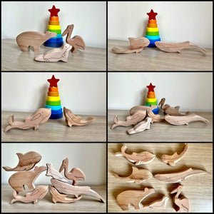 Wooden Ocean Animals Set