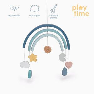 Wooden Rainbow Mobile - Blue - FINAL SALE