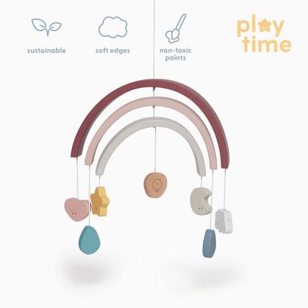 Wooden Rainbow Mobile - Pink - FINAL SALE