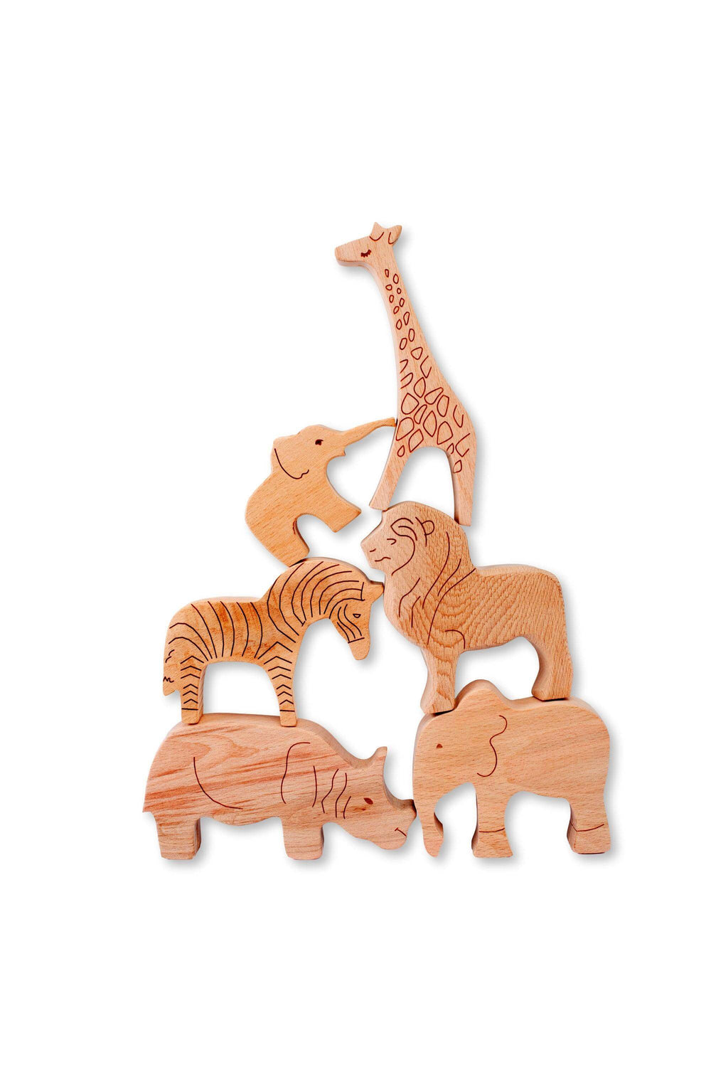 Wooden Safari Animals Set