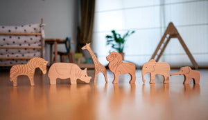 Wooden Safari Animals Set