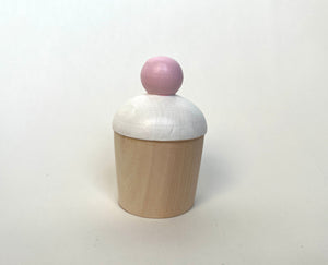 Wooden Cupcake Toy