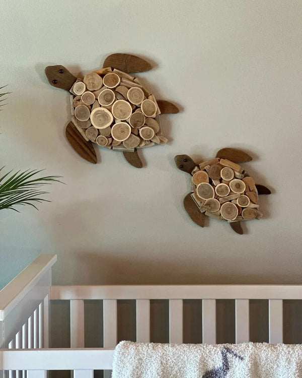 Wooden Sea Turtle Wall Art
