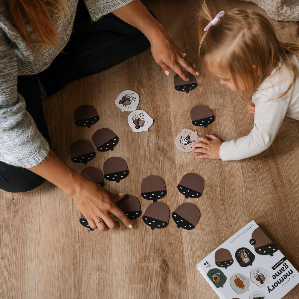 Woodland Memory Game for babies - fun and educational memory-building activity.