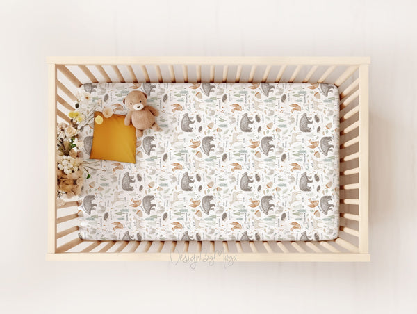 Minky jersey crib sheet featuring playful baby dogs design, perfect for cozy nursery decor.