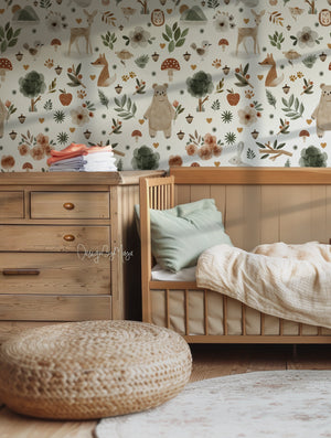 DesignByMaya Alphabet Peel and Stick Nursery Wallpaper 24 inch