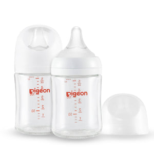Glass Wide Neck Baby Bottle, 2 Packs, 5.4 Oz(160ml) for newborns