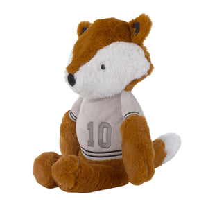 Team All Star Dark Orange and Ivory "Ace" The Plush Fox Stuffed Animal with Jersey