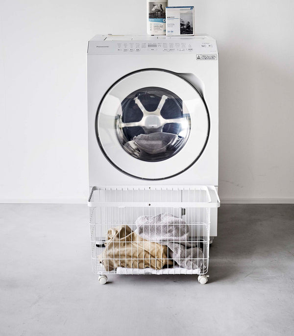 Rolling Wire Basket (14.8" H)  - Steel