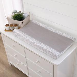 Together is Better White and Taupe Lamb Super Soft Changing Pad Cover