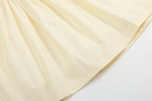 Yellow Petal Collared Smocked Dress