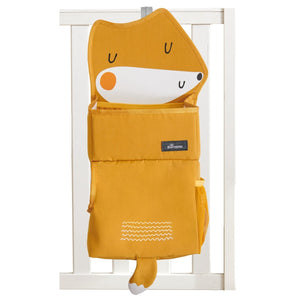 Cozy Buddy Crib Organizer in angle view, perfect for keeping baby essentials tidy and accessible in the nursery.