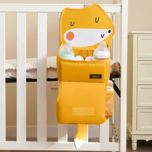 Cozy Buddy Crib Organizer in angle view, perfect for keeping baby essentials tidy and accessible in the nursery.