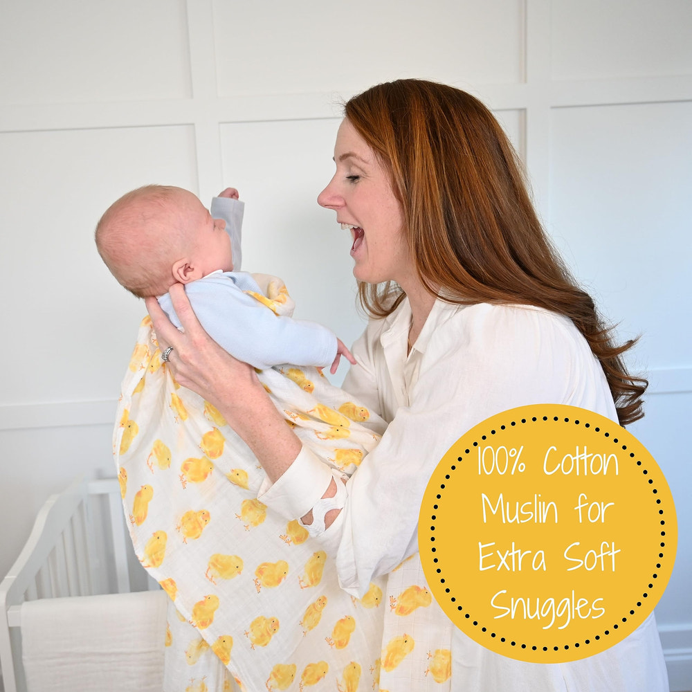 Peep Peep Baby Muslin Chicken Swaddle Blanket - MOOGCO Baby