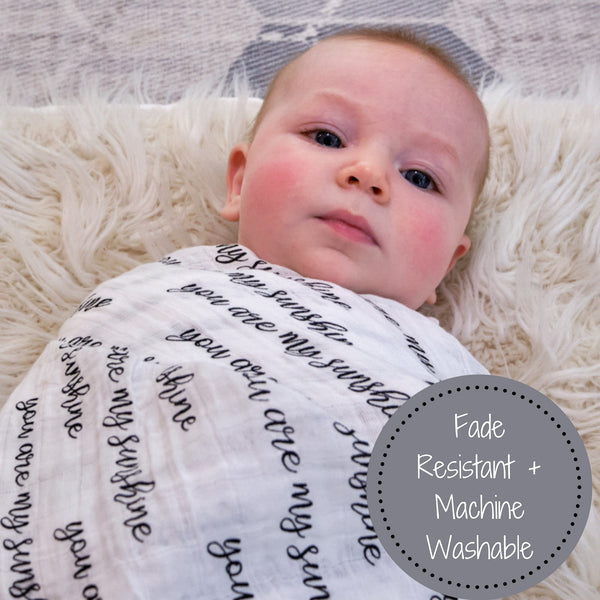 You Are My Sunshine Baby Muslin Swaddle Blanket