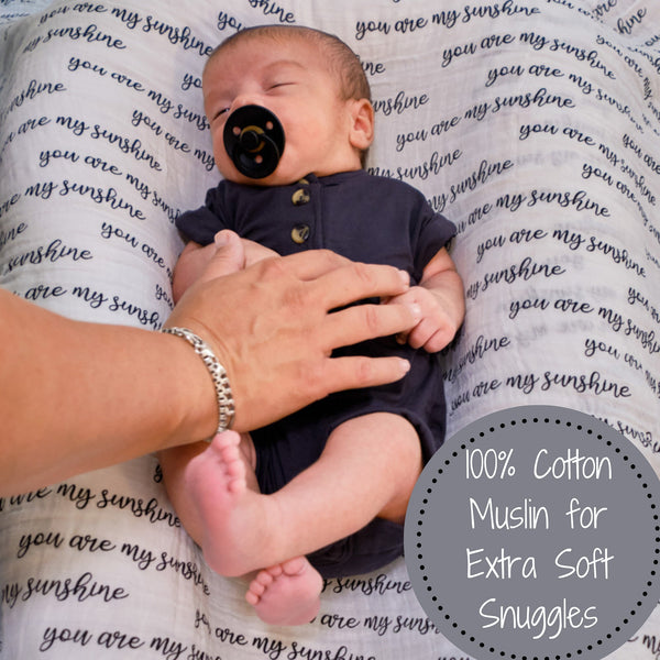 You Are My Sunshine Baby Muslin Swaddle Blanket