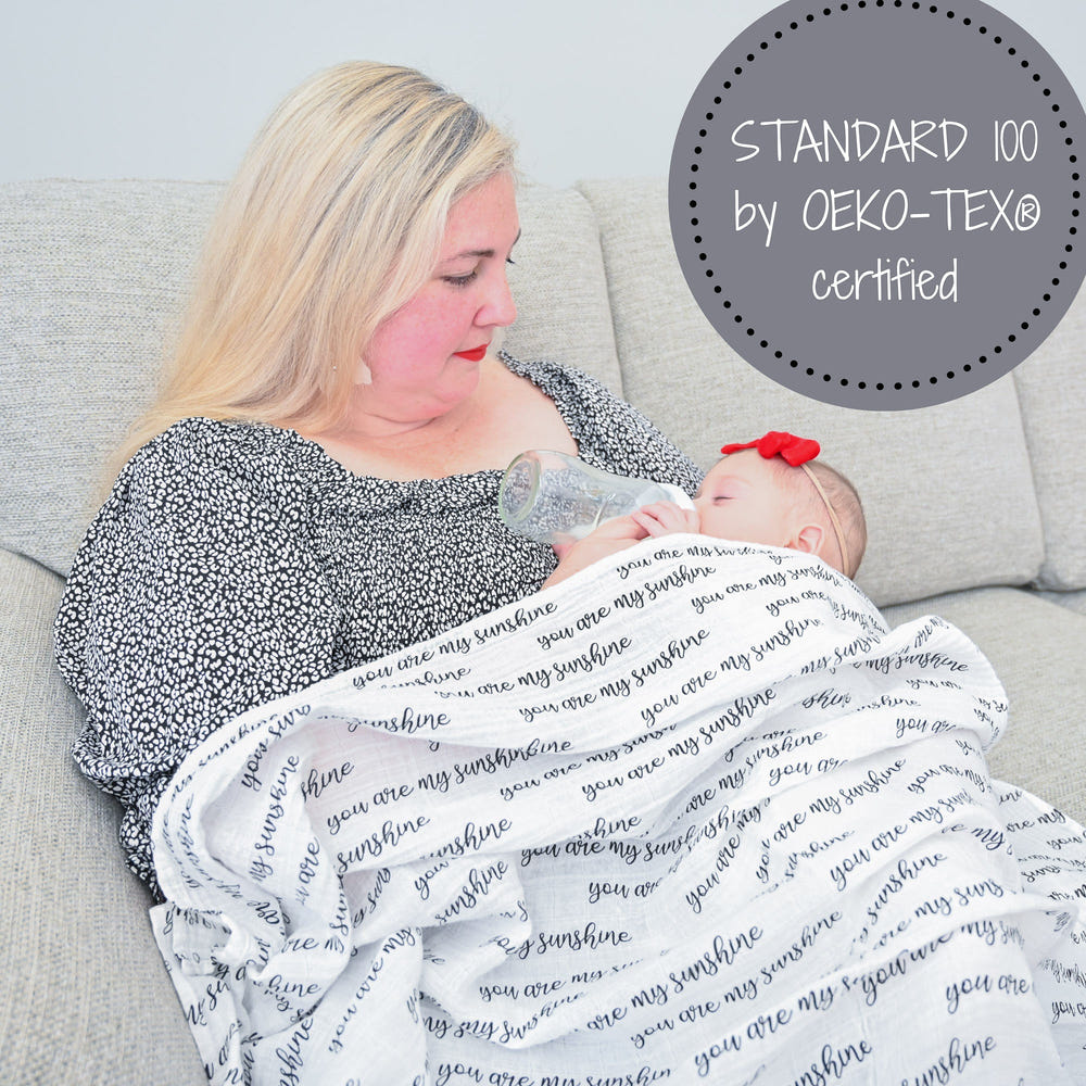 You Are My Sunshine Baby Muslin Swaddle Blanket - MOOGCO Baby