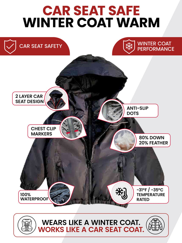 Car Seat Coat | The Road Coat Arctic - Black
