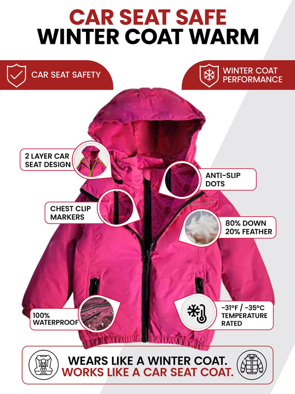 Car Seat Coat | The Road Coat Arctic - Fuchsia