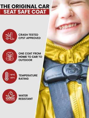 Car Seat Coat | The Road Coat Vegan - Construction Print