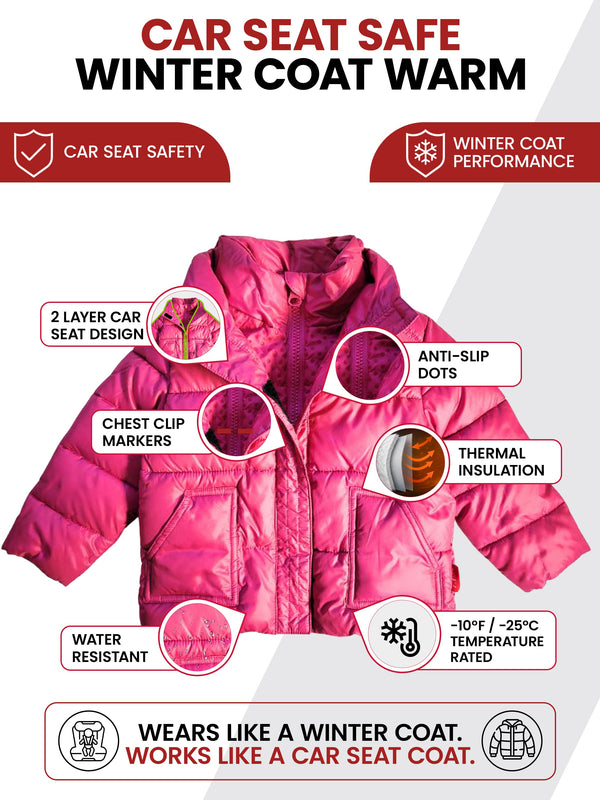 Car Seat Coat | The Road Coat Vegan - Fuchsia