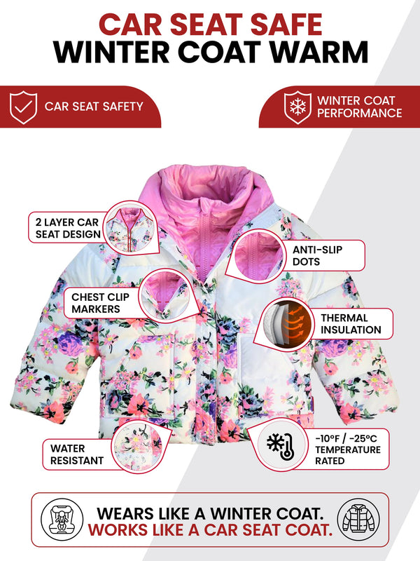 Car Seat Coat | The Road Coat Vegan - Floral Print