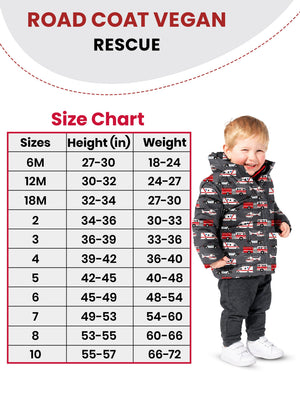 Car Seat Coat | The Road Coat Vegan - Rescue Print