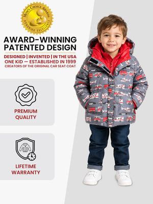 Car Seat Coat | The Road Coat Vegan - Rescue Print