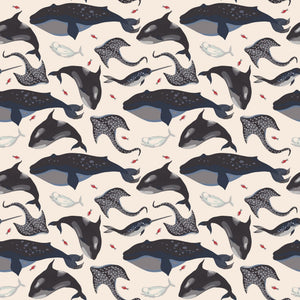 Deep Sea Creatures Whale Zipper Footie