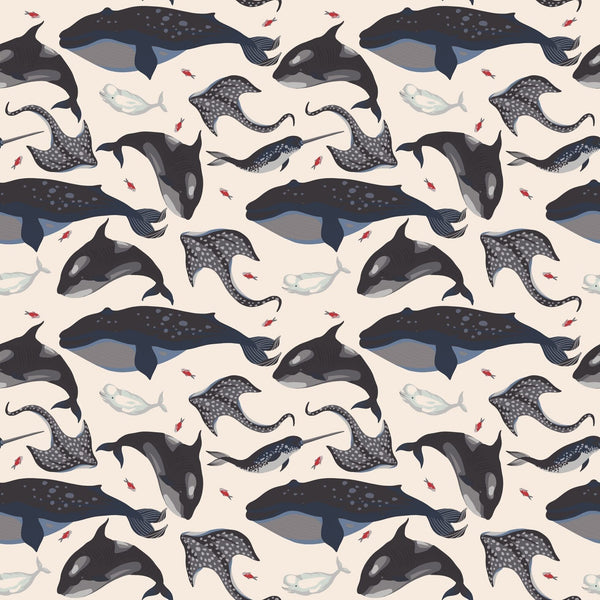 Deep Sea Creatures Whale Zipper Footie