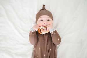 Brown Lightning Baby Pajamas | Zipper Romper