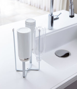 Collapsible Steel Bottle Dryer at angle 3, perfect for efficient drying of baby bottles and accessories.