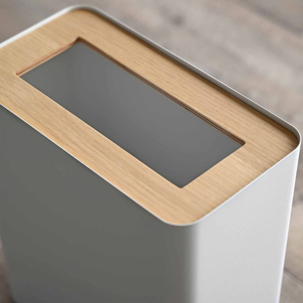 Trash Can - Rectangle - Steel + Wood